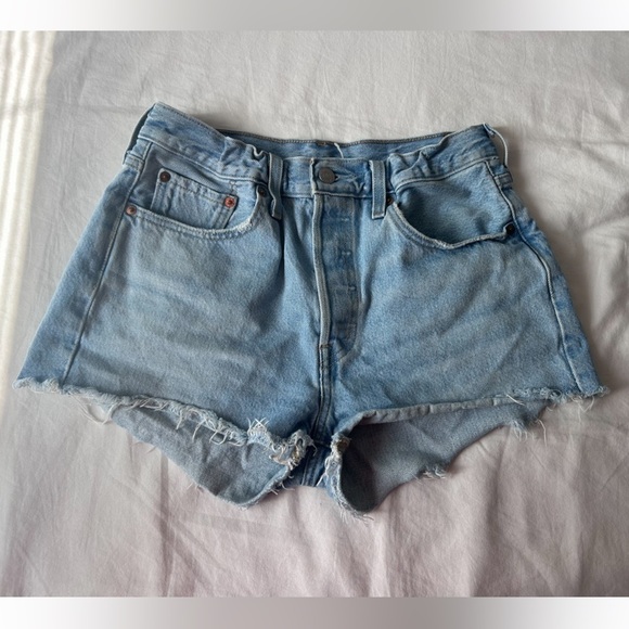 Levi's Pants - Levi 501 denim shorts light wash